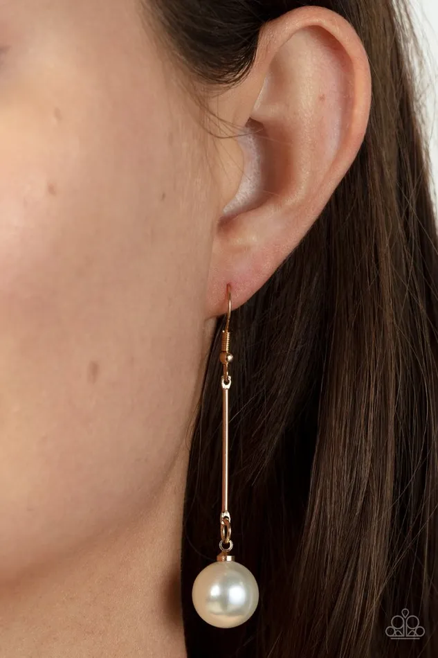Earrings Paparazzi Jewelry Paparazzi Earring Pearl Redux Gold