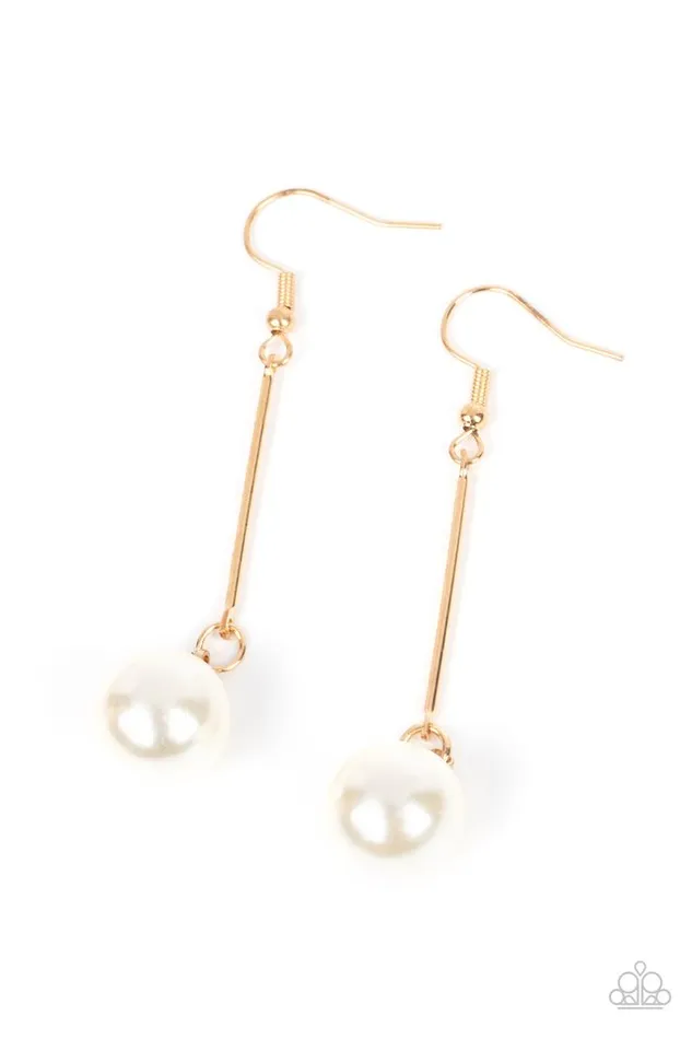 Earrings Paparazzi Jewelry Paparazzi Earring Pearl Redux Gold