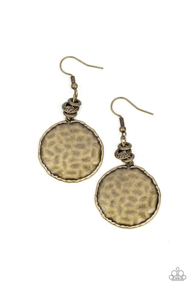 Earrings Paparazzi Jewelry Paparazzi Earring Prehistoric Perfection Brass