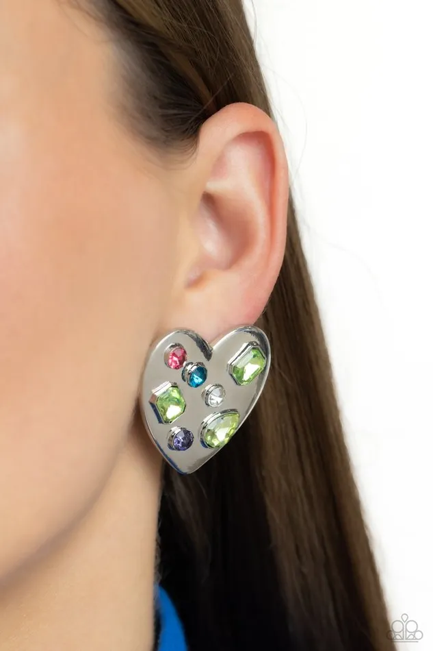 Earrings Paparazzi Jewelry Paparazzi Earring Relationship Ready Green