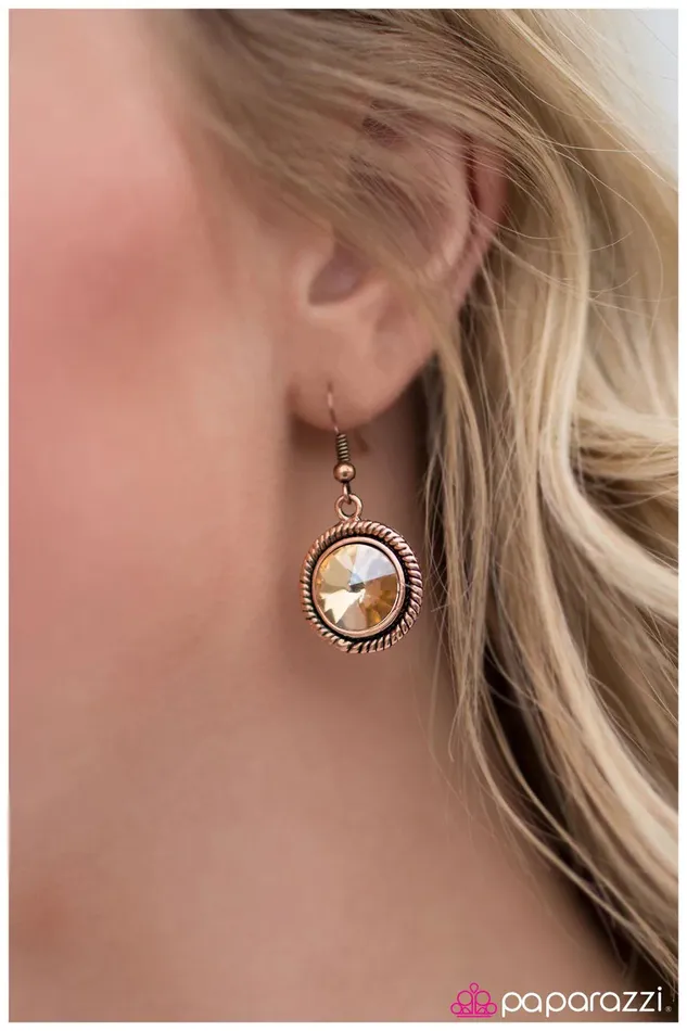 Earrings Paparazzi Jewelry Paparazzi Earring Save The Date Copper