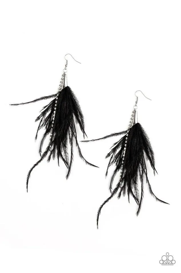 Earrings Paparazzi Jewelry Paparazzi Earring Showstopping Showgirl Black