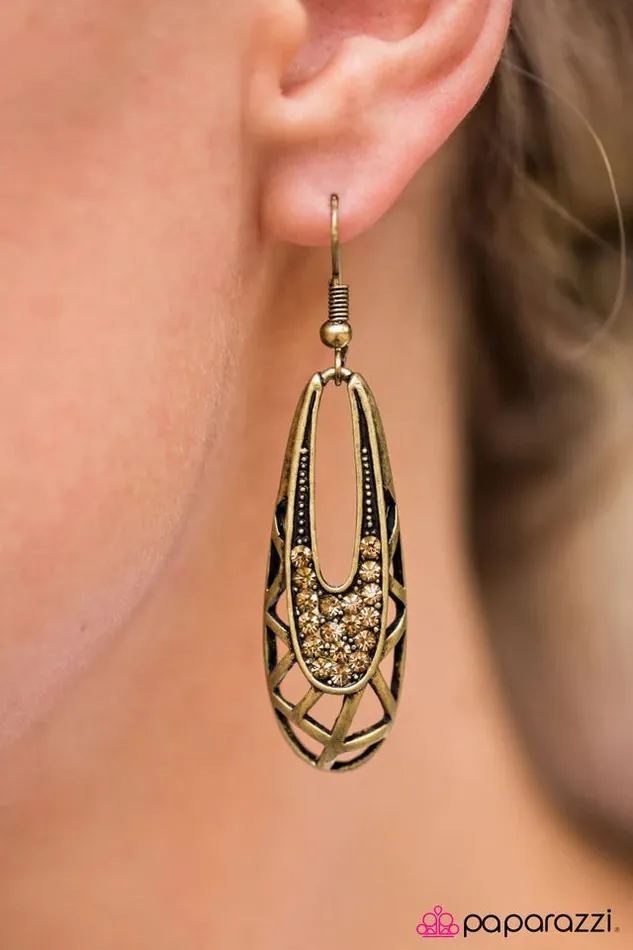 Earrings Paparazzi Jewelry Paparazzi Earring So DIVAous Brass