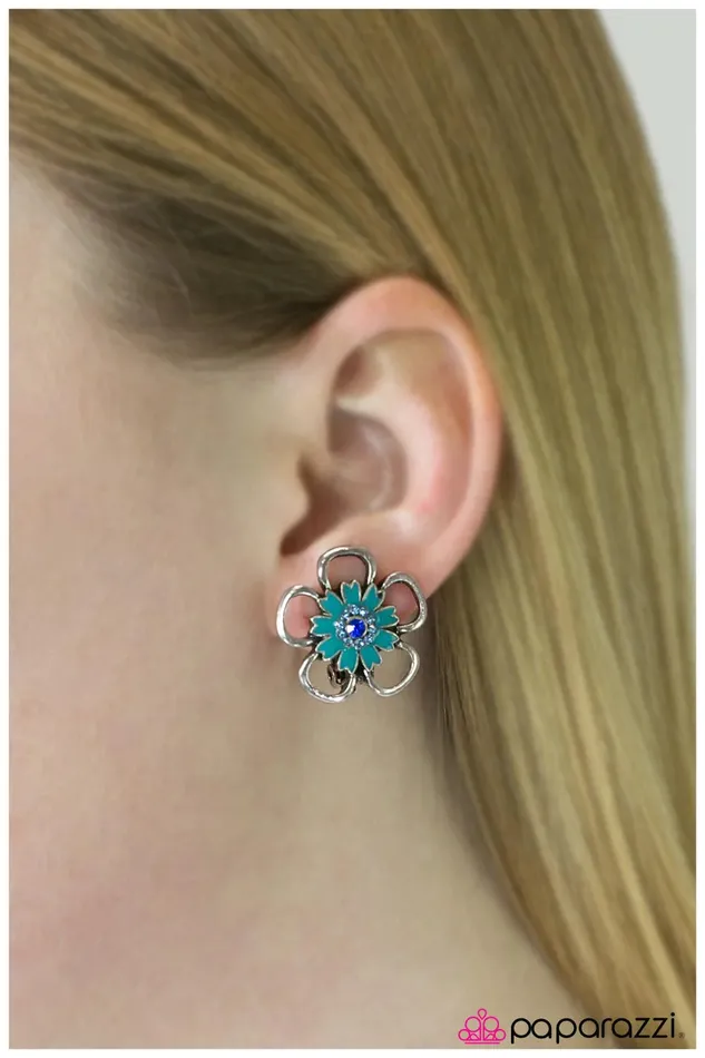 Earrings Paparazzi Jewelry Paparazzi Earring Spring Celebration Blue