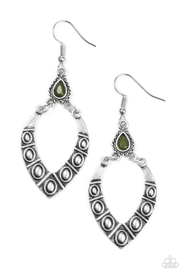 Earrings Paparazzi Jewelry Paparazzi Earring TRIBE Something New Green
