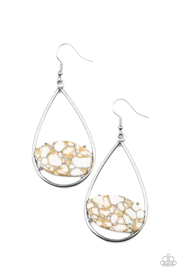 Earrings Paparazzi Jewelry Paparazzi Earring Tropical Terrazzo White Earrings Paparazzi Jewelry Paparazzi Earring Tropical Terrazzo White