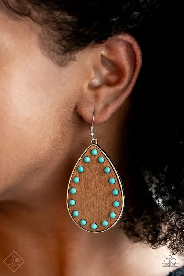 Earrings Paparazzi Jewelry Paparazzi Earrings Fashion Fix June 2021 Rustic Refuge Blue