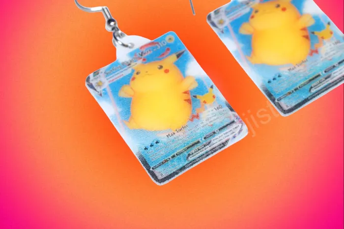 Earrings READY TO SHIP Collection of VMax Pikachu Pokmon Cards Handmade Earrings Sam Makes Things Earrings READY TO SHIP Collection of VMax Pikachu Pokmon Cards Handmade Earrings Sam Makes Things