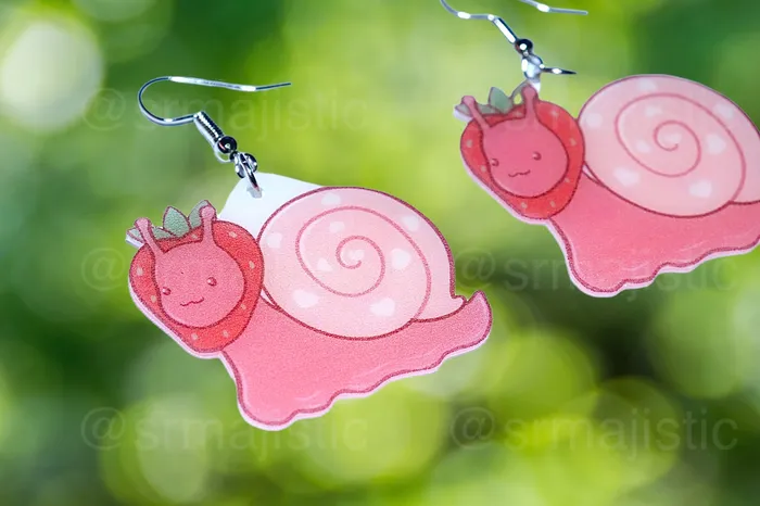 Earrings READY TO SHIP Sweet Strawberry Animal Handmade Earrings collaboration with saltnox Sam Makes Things Earrings READY TO SHIP Sweet Strawberry Animal Handmade Earrings collaboration with saltnox Sam Makes Things