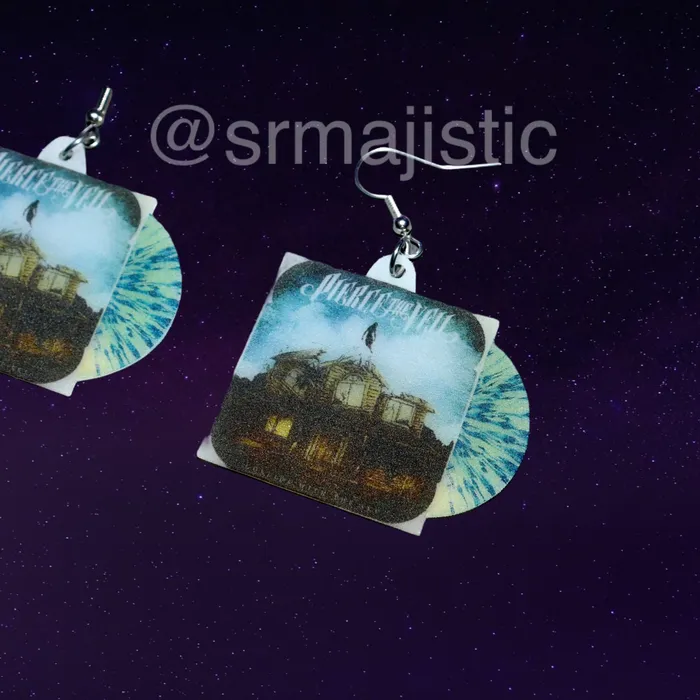 Earrings Sam Makes Things Pierce the Veil Collide with the Sky Vinyl Album Handmade Earrings