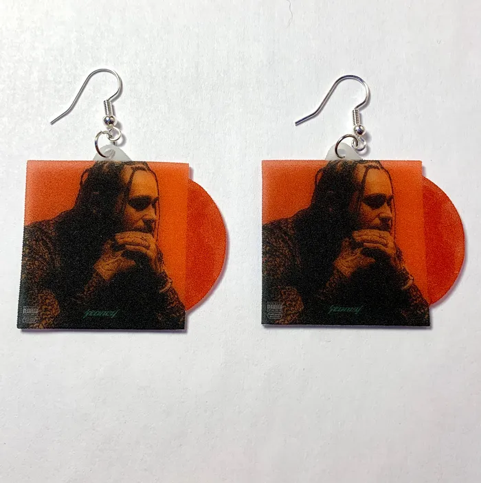 Earrings Sam Makes Things Post Malone Stoney Vinyl Album Handmade Earrings