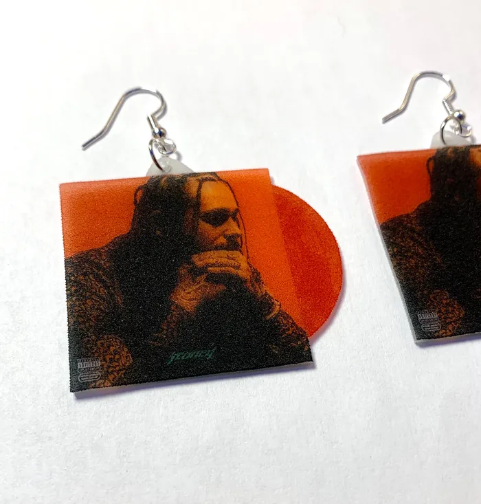 Earrings Sam Makes Things Post Malone Stoney Vinyl Album Handmade Earrings