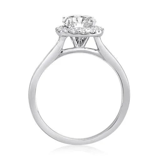 Engagement Collections Rings 14K White Gold Semi Mount Ring with Diamond Round Halo Engagement Collections Rings 14K White Gold Semi Mount Ring with Diamond Round Halo