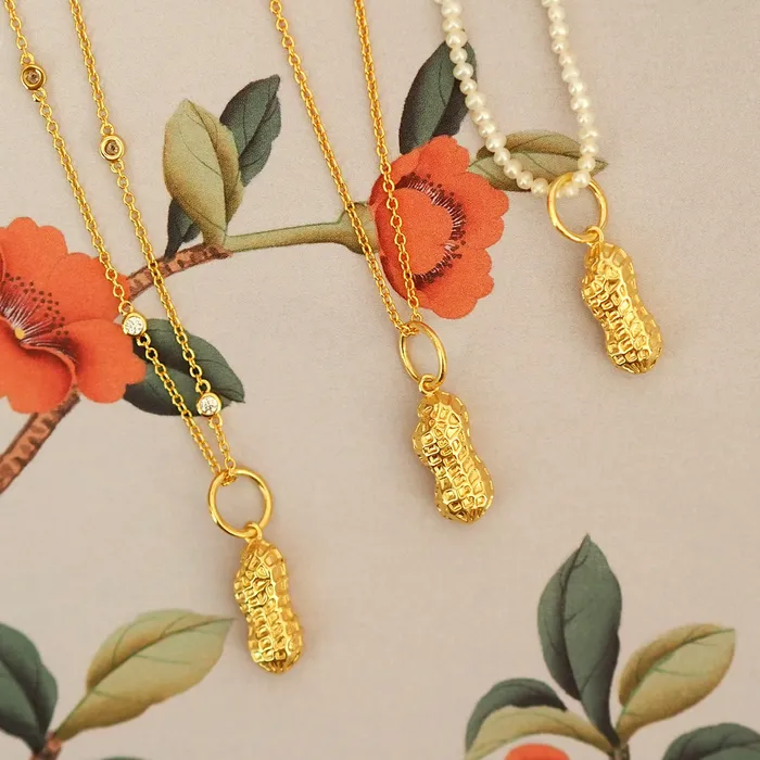 Goldbug Baby Peanut Charm Goldbug Collection Charm Necklaces