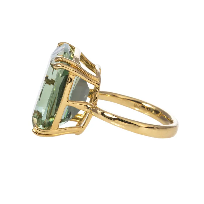 Goshwara Cushion Prasiolite 18K Yellow Gold Ring Goshwara Rings