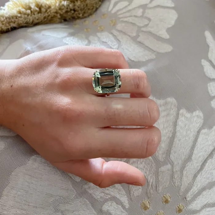 Goshwara Cushion Prasiolite 18K Yellow Gold Ring Goshwara Rings