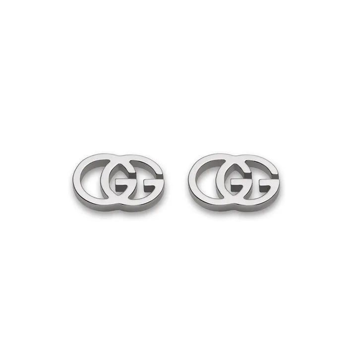 Gucci Gucci 18K White Gold GG Running Stud Earrings Earrings