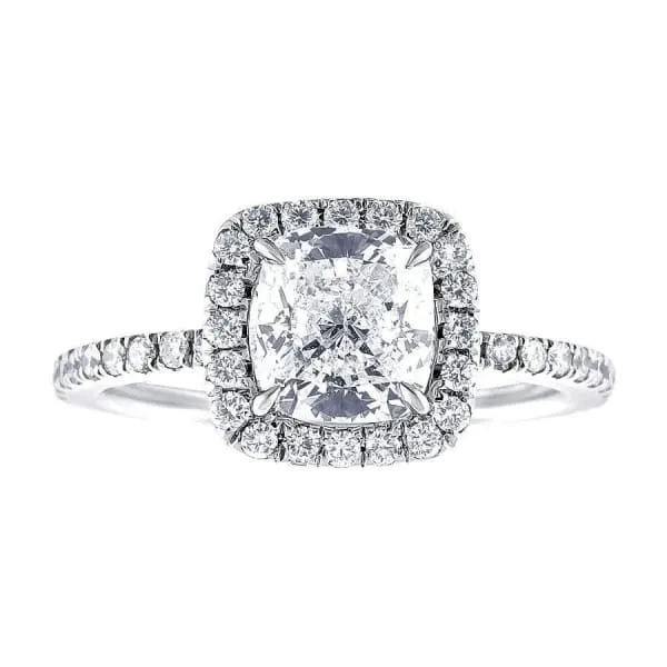 Halo Diamond Engagement Ring Set in 18K White Gold 213ct tw Cushion Cut Round Brilliant Natural Diamonds Diamond Source NYC Rings Halo Diamond Engagement Ring Set in 18K White Gold 213ct tw Cushion Cut Round Brilliant Natural Diamonds Diamond Source NYC Rings