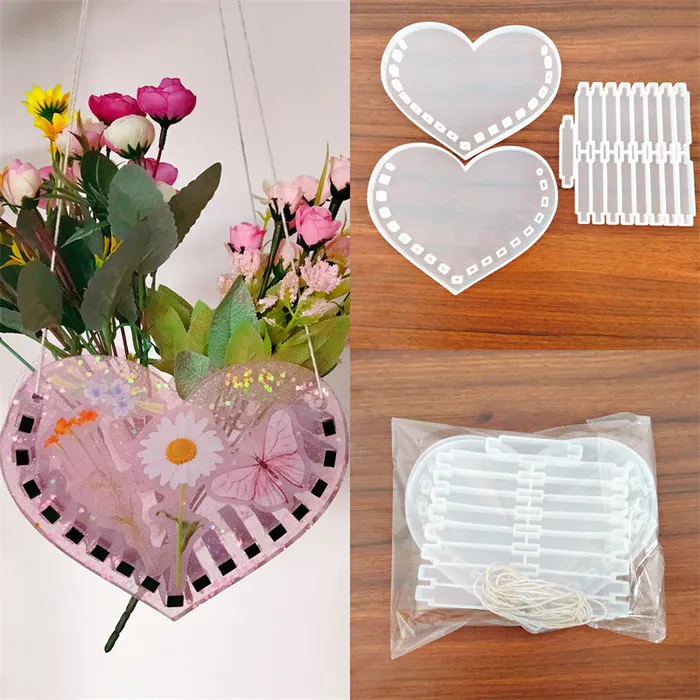 Heartshaped Handbag Resin Mold IntoResin Necklaces