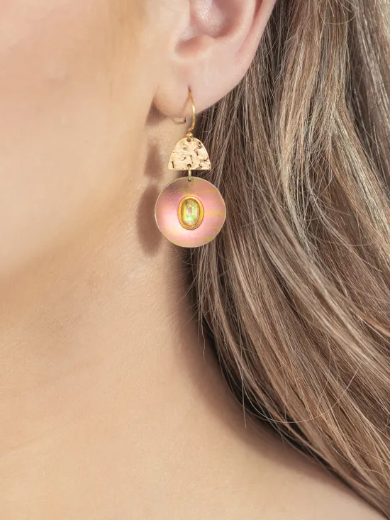 Holly Yashi Earrings Royal Moon Earrings in Pink
