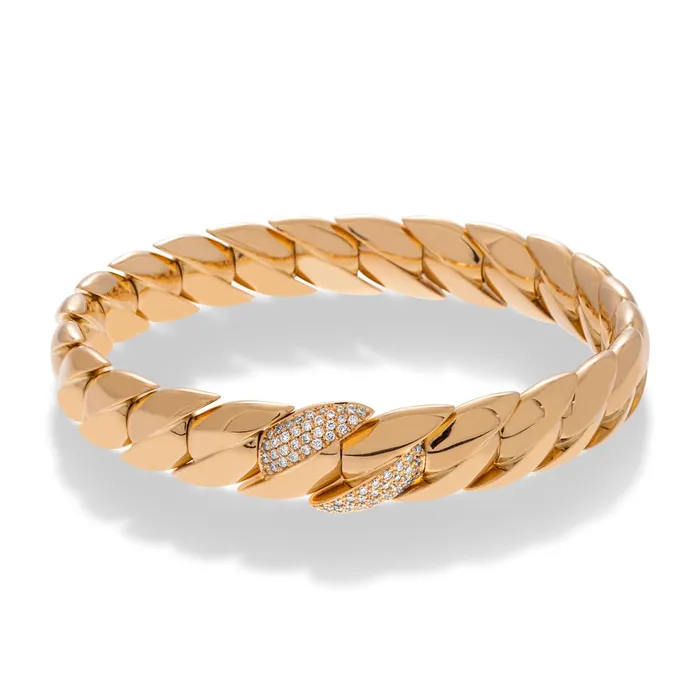 Hulchi Belluni Bracelets Hulchi Belluni 18K Rose Gold Tresore Diamond Bracelet