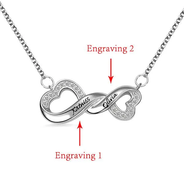 Infinity Name Necklace Infinity Necklace for Mom Mothers Necklace Anniversary Gift for Her Couples Necklace Heart Infinity Necklace Belbren Necklaces