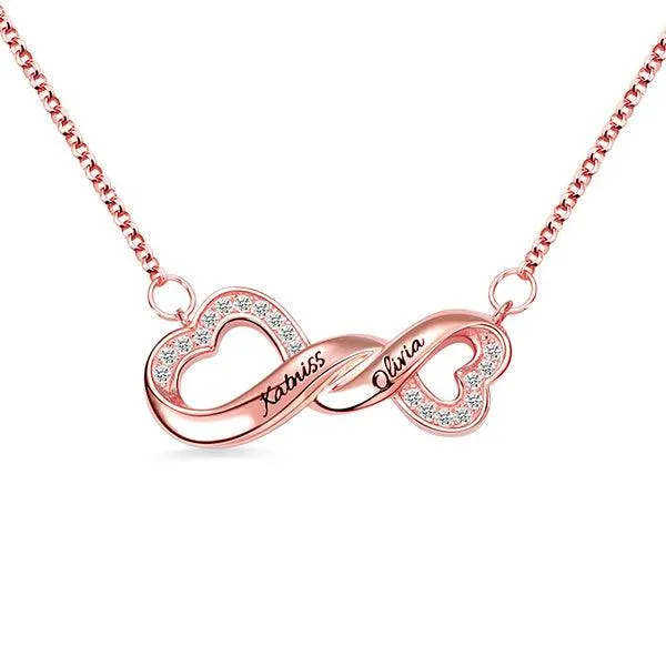 Infinity Name Necklace Infinity Necklace for Mom Mothers Necklace Anniversary Gift for Her Couples Necklace Heart Infinity Necklace Belbren Necklaces