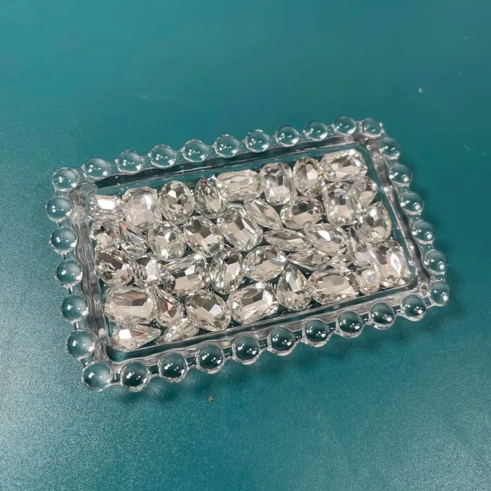 IntoResin Handmade Rectangular Diamond Heart Pearl Tray Resin Molds Necklaces