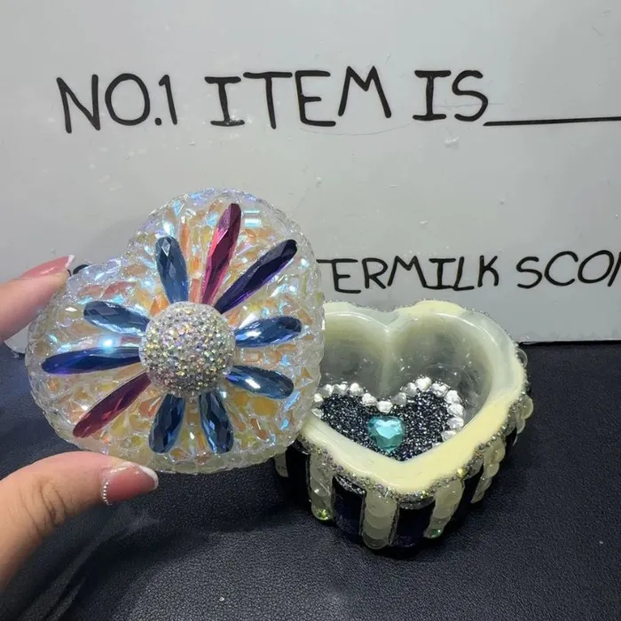 IntoResin Necklaces Handmade Diamond Heart Storage Box Resin Mold