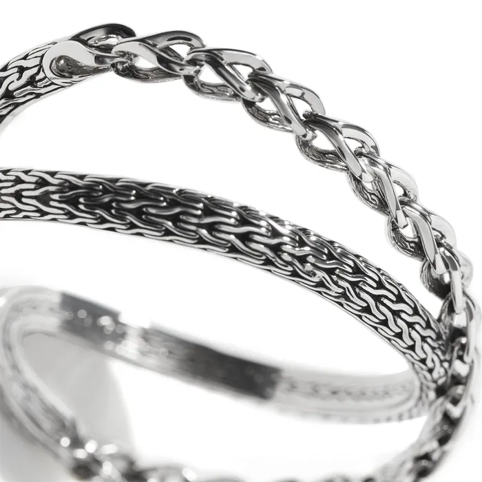 John Hardy Asli Classic Chain Sterling Silver 215mm Medium Cuff Bracelet John Hardy Bracelets