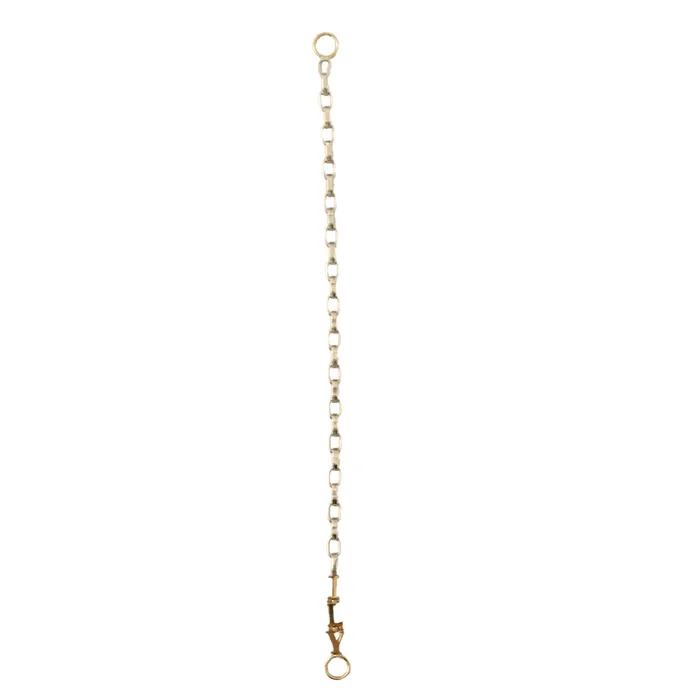 Marla Aaron Silver 14K Gold ILY Talking Chain Bracelet Marla Aaron Bracelets