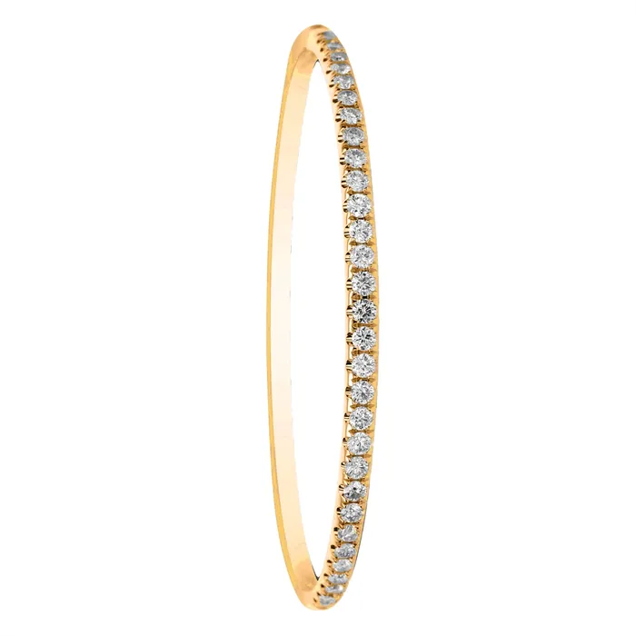 Meierotto Jewelers Bracelets 18K Yellow Gold Hinged Diamond Bangle Bracelet Meierotto Jewelers Bracelets 18K Yellow Gold Hinged Diamond Bangle Bracelet
