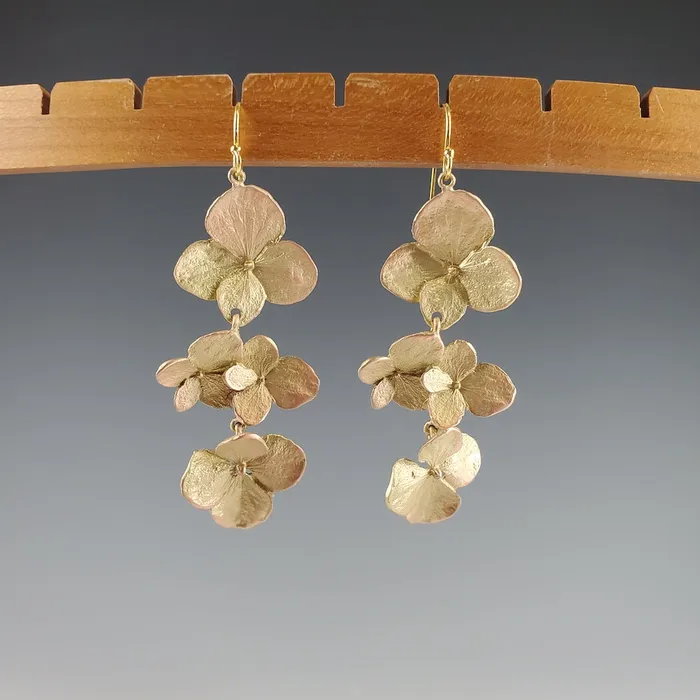 Michael Michaud Earrings Hydrangea Long Shower Earrings