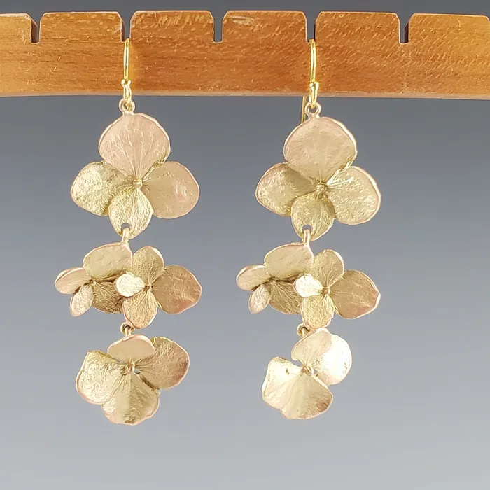 Michael Michaud Earrings Hydrangea Long Shower Earrings