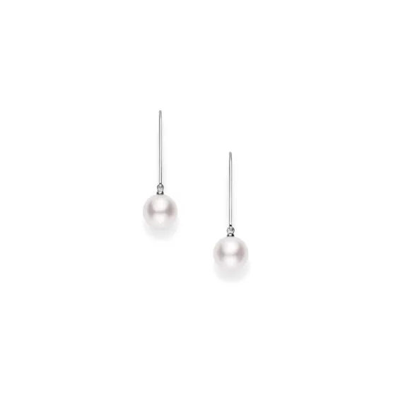 Mikimoto Earrings Mikimoto 18K White Gold 7mm Pearl Dangle Earrings