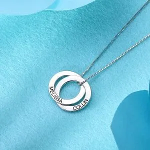 Mom Necklace With Kids Names Stackable Family Name Necklace Interlocking Circle Necklace Infinity Necklace Belbren Necklaces