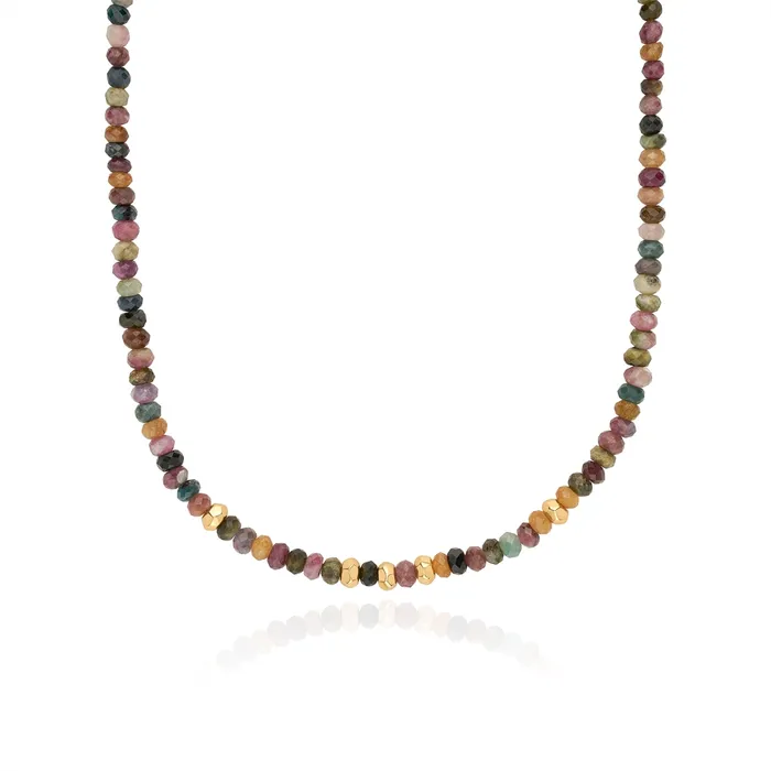 Necklaces Anna Beck Anna Beck Tourmaline Beaded Necklace Gold Plated