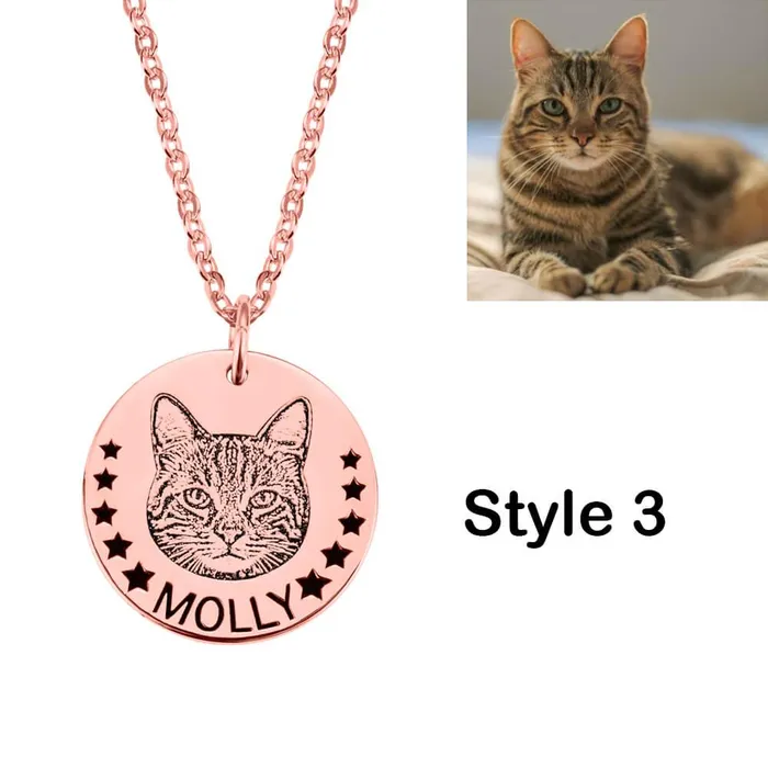 Necklaces Belbren Pet Photo Necklace Dog Photo Necklace Picture Necklace Personalized Cat Necklace Pet Memorial Gift Pet Lover Gift
