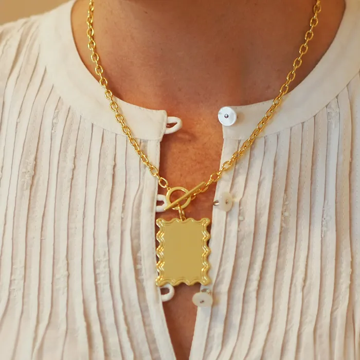 Necklaces Goldbug Collection Goldbug Toggle Charm Chain Necklace