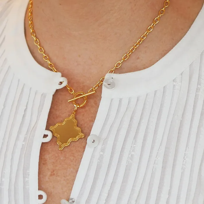 Necklaces Goldbug Collection Goldbug Toggle Charm Chain Necklace