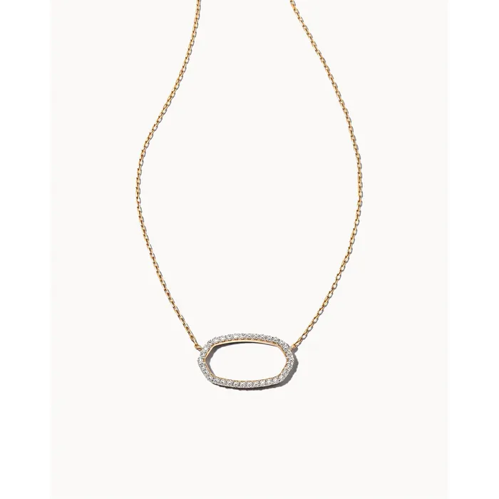 Necklaces Kendra Scott Kendra Scott Elisa 14K Yellow Gold Open Frame Diamond Necklace Necklaces Kendra Scott Kendra Scott Elisa 14K Yellow Gold Open Frame Diamond Necklace