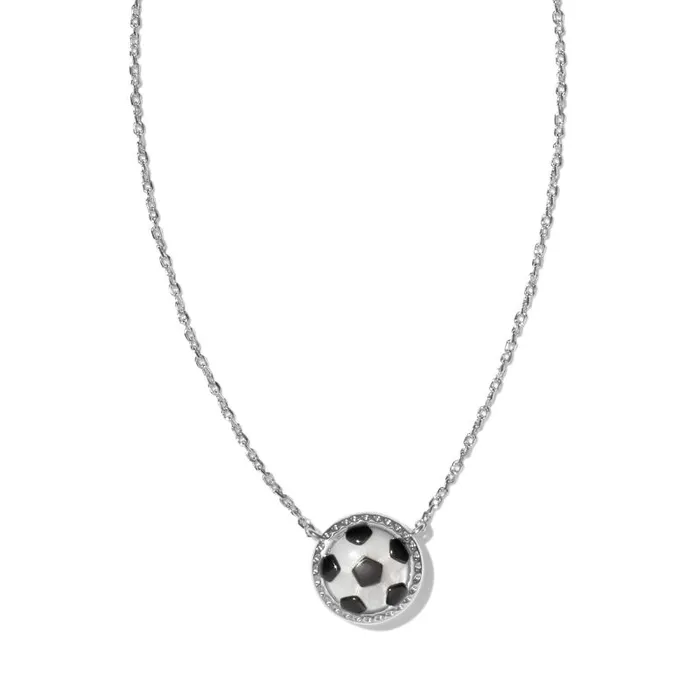 Necklaces Kendra Scott Kendra Scott Soccer Pendant Necklace MOP in Silver