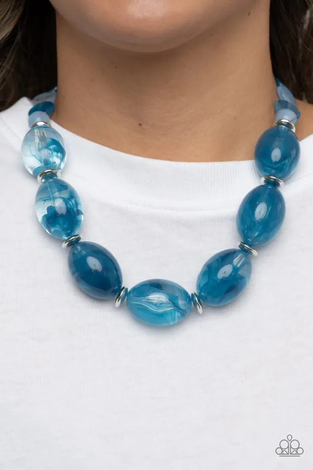 Necklaces Paparazzi Jewelry Paparazzi Necklace Belle of the Beach Blue