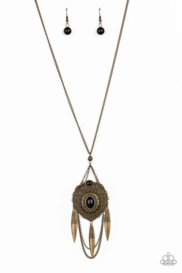 Necklaces Paparazzi Jewelry Paparazzi Necklace Cactus Canyon Brass