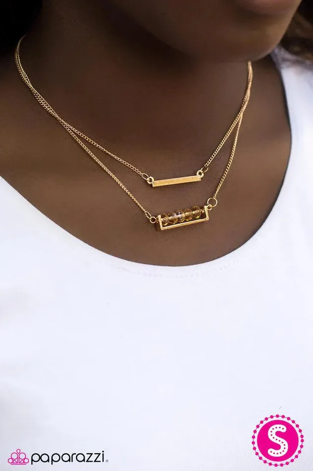 Necklaces Paparazzi Jewelry Paparazzi Necklace Crystal Gazing Gold
