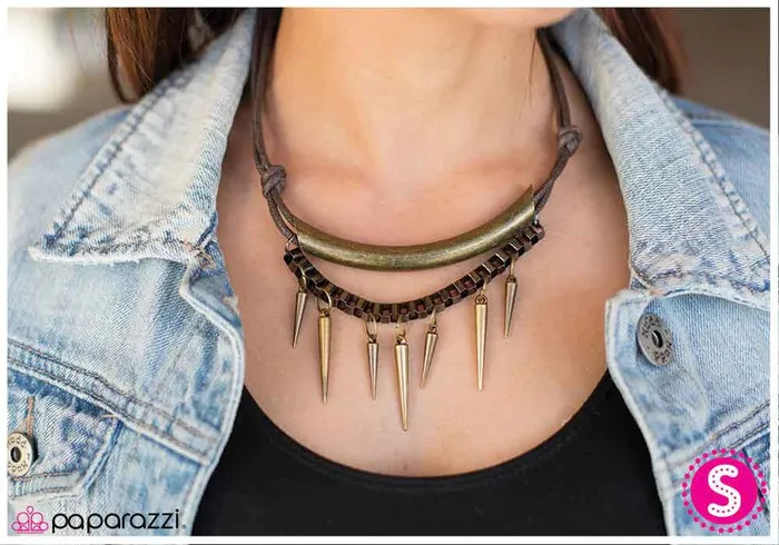 Necklaces Paparazzi Jewelry Paparazzi Necklace Danger Zone Brass