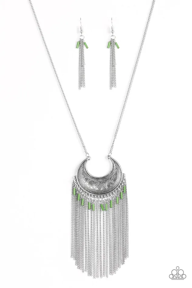Necklaces Paparazzi Jewelry Paparazzi Necklace Desert Coyote Green