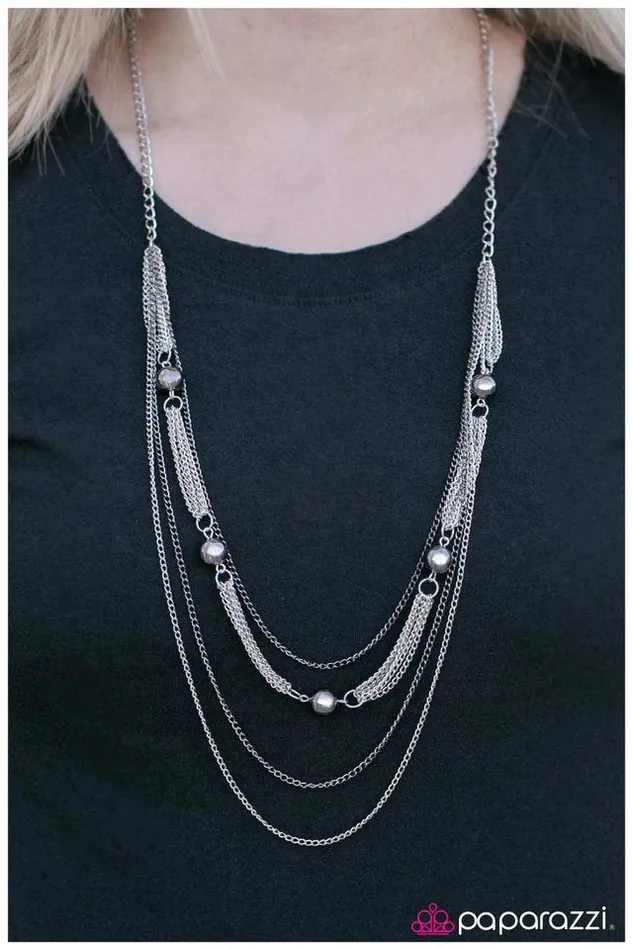 Necklaces Paparazzi Jewelry Paparazzi Necklace Dont Be So Dramatic Silver