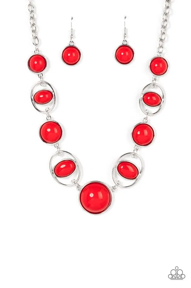 Necklaces Paparazzi Jewelry Paparazzi Necklace Eye of the BEADholder Red Necklaces Paparazzi Jewelry Paparazzi Necklace Eye of the BEADholder Red