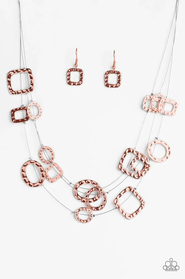 Necklaces Paparazzi Jewelry Paparazzi Necklace GEOing Strong Copper
